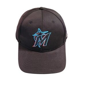 OC Sports MLB Miami Marlins Black Baseball Cap‎ Adjustable